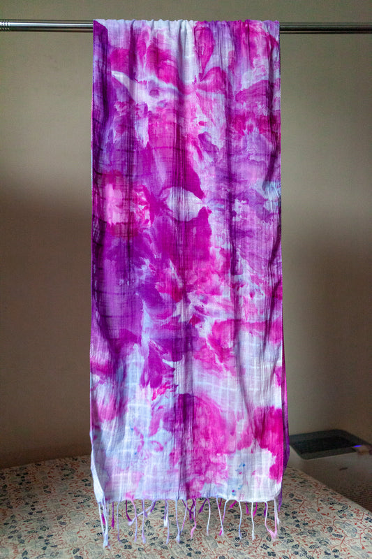 Bouquet in Bloom, Oversized Cotton Scarf