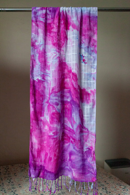 Bouquet in Bloom, Oversized Cotton Scarf